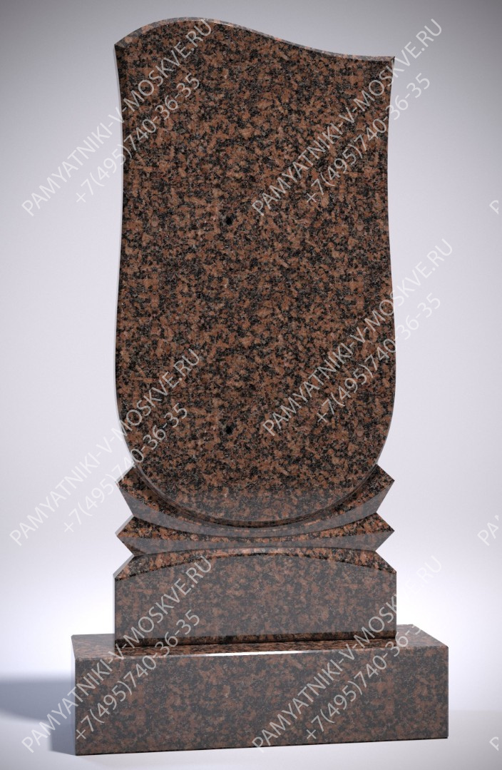 Красно-коричневый гранитный памятник - купить недорого АР0802