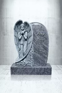Памятник на кладбище с ангелом АР1988